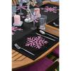 New Year Themed Snowflake Runner and Placemat Set 5 Pieces / Placemat Table Mat Dining Table Mat Coaster