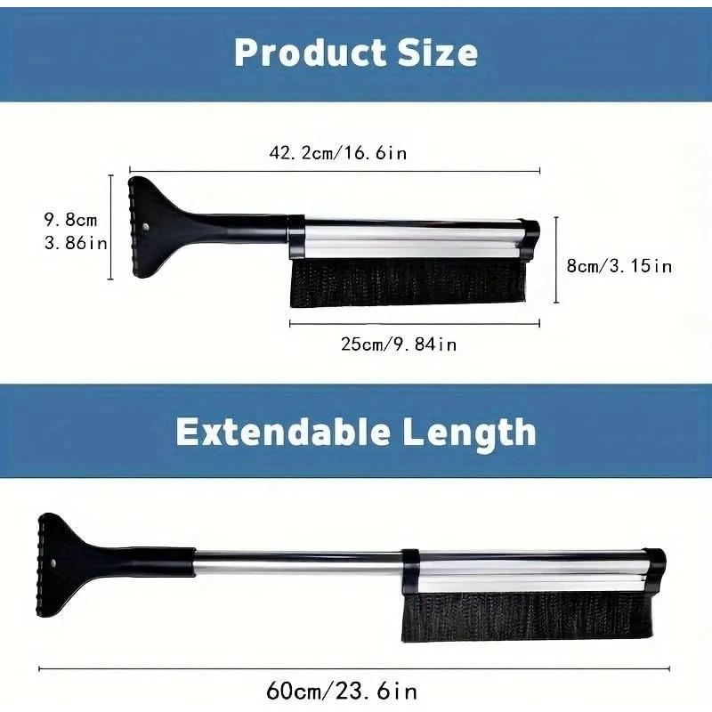 Vše v jednom zatahovací sněhová lopata do auta 16-24 palců Multifunkční odstraňovač ledu a sněhu z čelního skla Zimní cestování Nezbytnost
