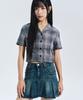 Zero Planet Nikita Denim Pleated Skirt Pants [Deep Denim]