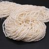 1String, White Near Round Pearl 3-3.5mm, Fashion Women Natural Freshwater Pearl Beads for Jewelry Making DIY Crafts, Luxury Bulk Gifts 36cm