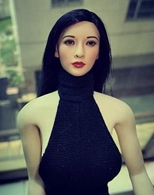 Scale Female College Student Style Asian Beauty Female Head for Action Figures and Clothes Not [TOYBARJAPAN] 1/6 (body Included)