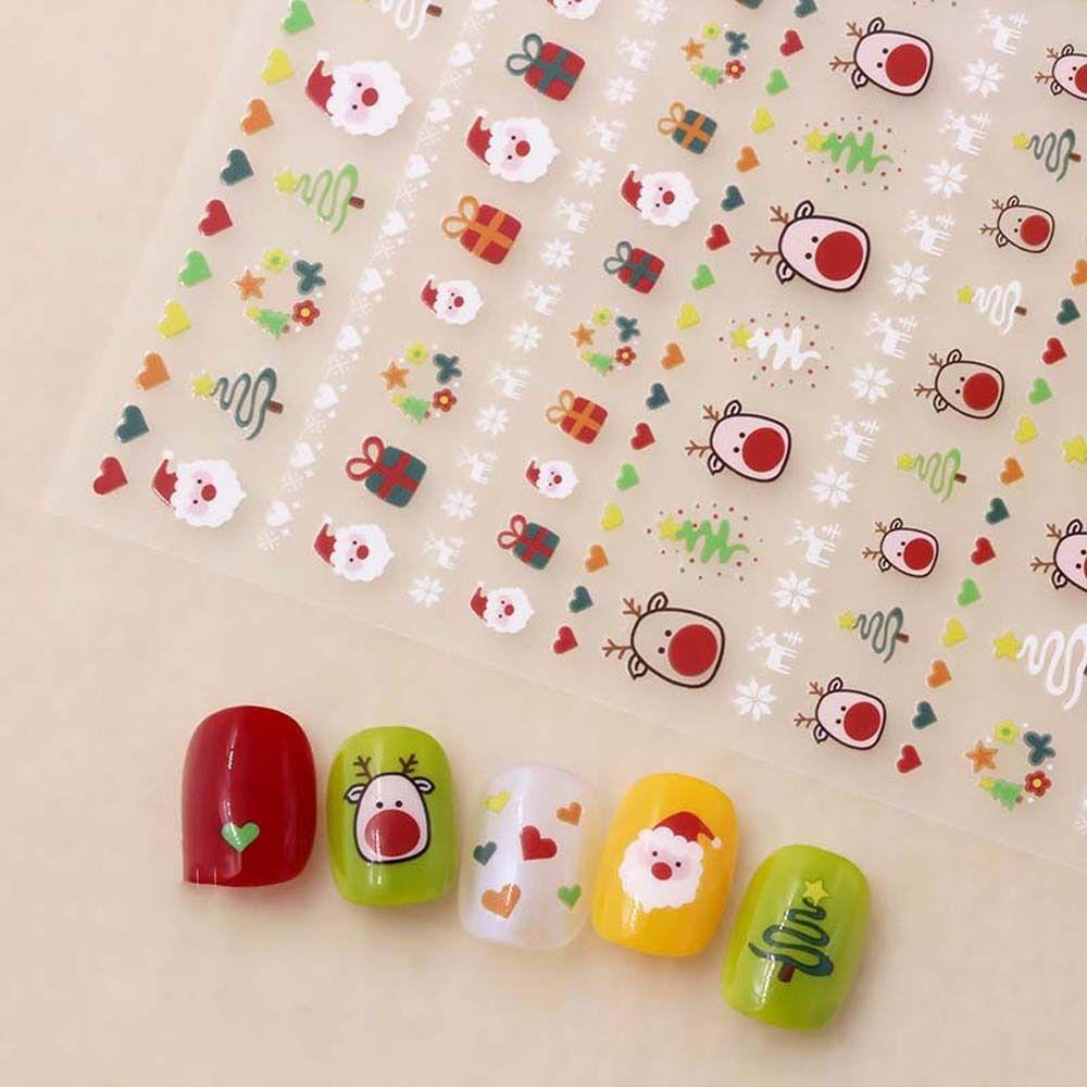 Nail Art Christmas Nail Stickers Bears Nail Decals Nail Art Decorations Cartoon Nail Stickers