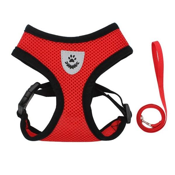 Tookka Dog Pet Laurel Triangular Tookka Harness, Red, 2 Pieces