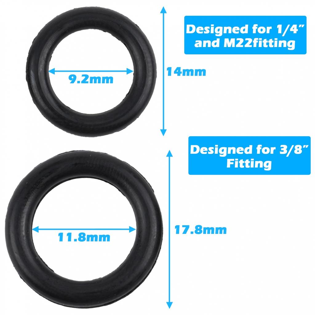 For 1/4 3/8\" Connect Coupler O-ring Hose Ring Kit