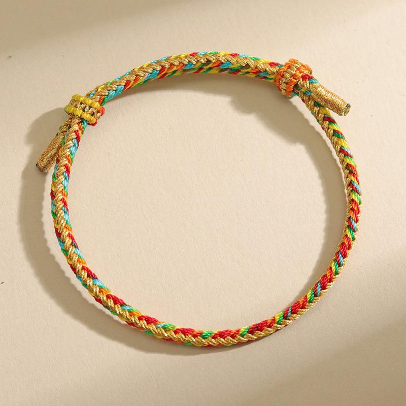 Handmade Zodiac Year of the Horse Red String Bracelet - Ethnic Style Woven Thread for Men & Women