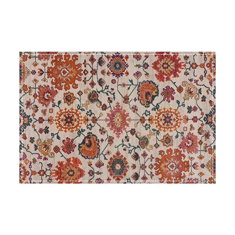 

4PC Bohemian Floral Prints Placemats 30*40CM Linen Seasonal Spring Table Mats for Party Kitchen Wedding Dining Decoration 30x45cm-4PC
