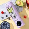 Portable Juicer Cup USB Rechargeable Blender with 12-Blade Mini Smoothie Maker On-the-go Juice Maker for Travel