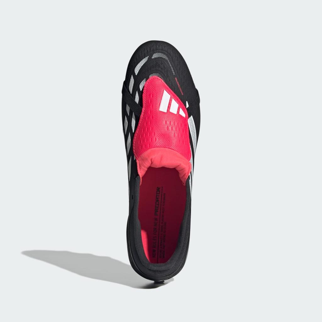 adidas PREDATOR PRO Fold-Over Tongue Hard Ground Football Boots KI8756 Unisex Performance Sports Shoes Core Black / Cloud White / Lucid Red
