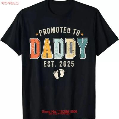 Promoted To Daddy Est 2025 Soon Be Dad Fathers Day T Shirt S 5xl Vintage Washed Versatile Casual Streetwear