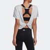 Adidas Solid Color Outdoor Casual Pullover Short Sleeve T-Shirt Women Tops White HD9556