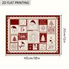 4pcs Christmas Placemats Set - Non-Slip Easy-to-Clean Linen Place Mats with Festive Snowflake and Reindeer Design