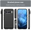 For Google Pixel 9/Pixel 9 Pro Case Brushed TPU Phone Cover Carbon Fiber Texture