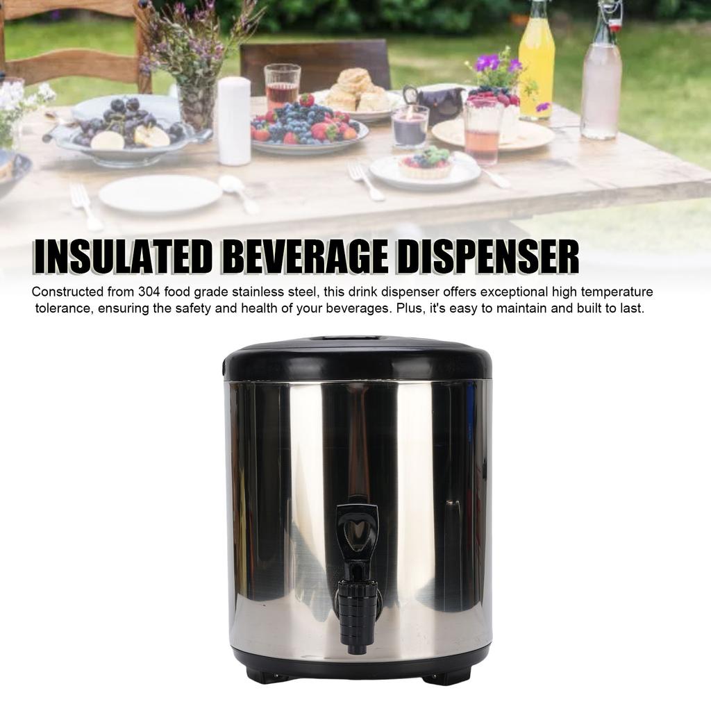 Milchtee-Spender Eimer 6L Tragbarer Isolierter Getränkespender Einfache Reinigung Lang Anhaltende Isolierung für Milchtee für Saft
