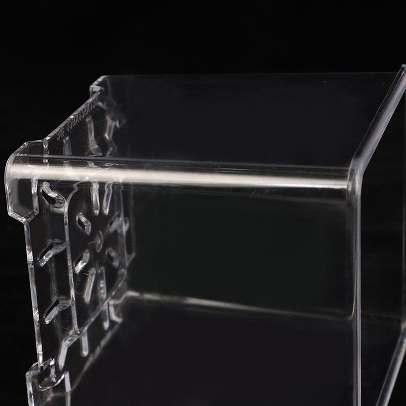 Square Transparent Acrylic Flower Pots Breathable Bonsai Plant Pot Desktop Decoration For Garden Yard Living Room Balcony