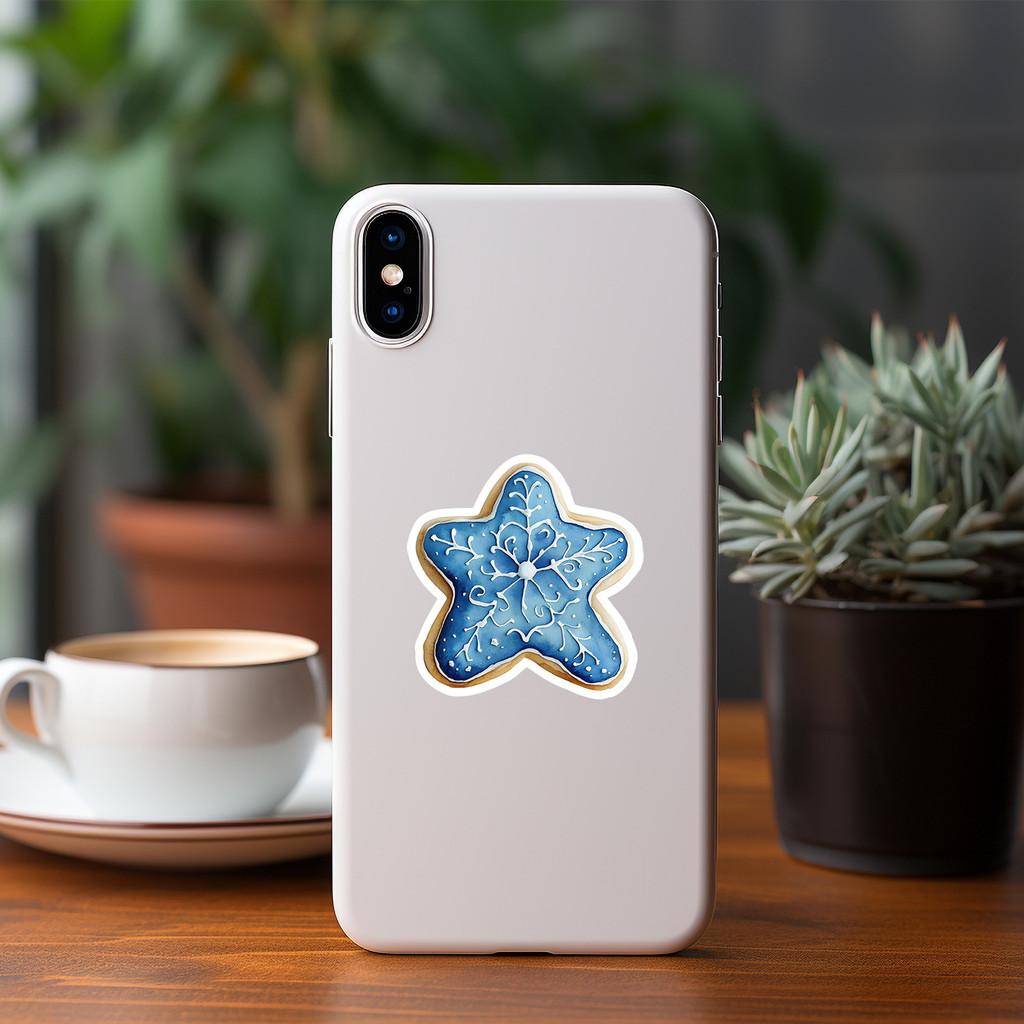 50PCS New Blue Christmas Graffiti Stickers - Waterproof Decor for Water Cup, Phone & Computer AnimeWorlds Store