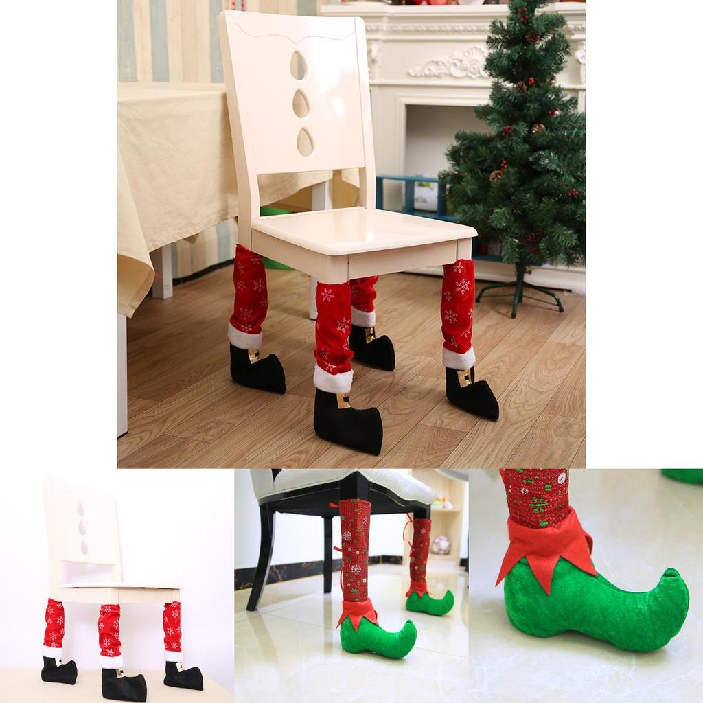 Favor 1 Stück Weihnachts-Stuhlbeinkappen Santa Claus Tischaufkleber Weihnachtsdeko