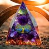 Orgonite Pyramid Crystals Natural Stone Orgone Energy Generator Healing Reiki Chakra Meditation Ornaments Crafts Office Decor