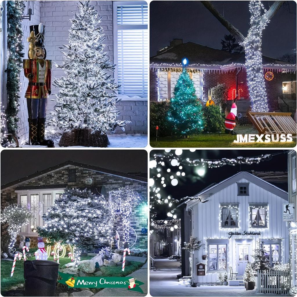 Solar String Light Outdoor Solar Fairy Light 8 Modes Waterproof Xmas Lamp for Garden Patio Home Party Wedding Holiday Tree Decor