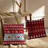 Christmas Spirit Pillow Case Sofa and Living Room Decorative Cushion Covers Dust-proof and Mite-proof Invisible Zipper