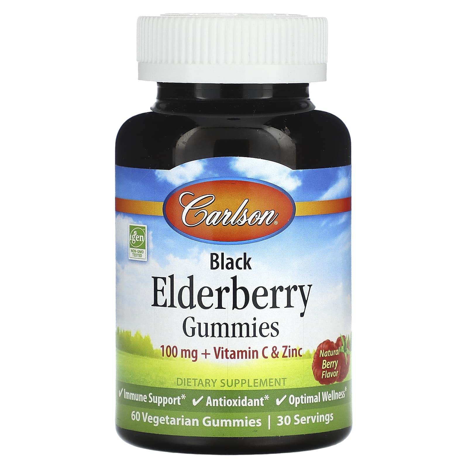 

Black Elderberry Gummies, Natural Berry, Vegetable Gummies 60 Pieces