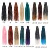 10pcs/lot Crochet Hair Afro Braiding Hair Extension 24Inch Crochet Box Braids Straight To Curly Ends Hair Synthetic Black Braids For Women