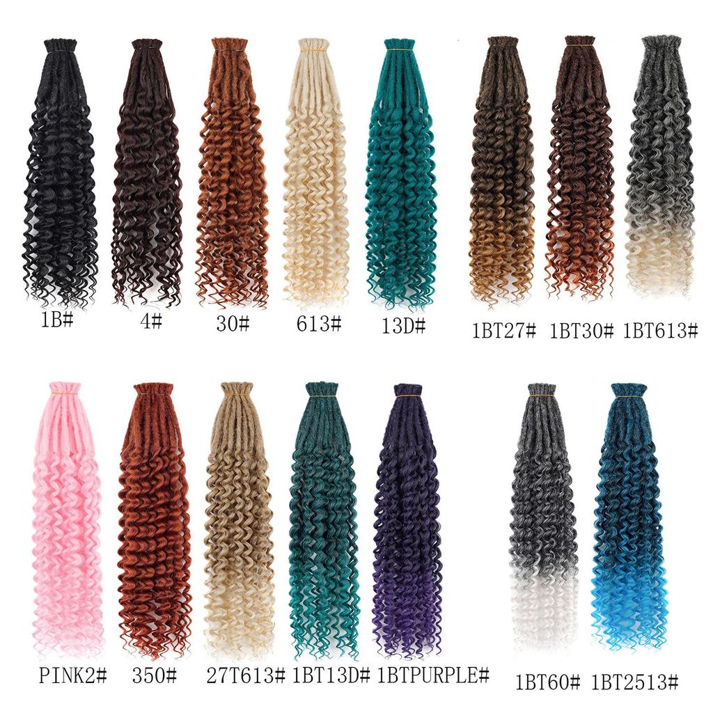 10pcs/lot Crochet Hair Afro Braiding Hair Extension 24Inch Crochet Box Braids Straight To Curly Ends Hair Synthetic Black Braids For Women
