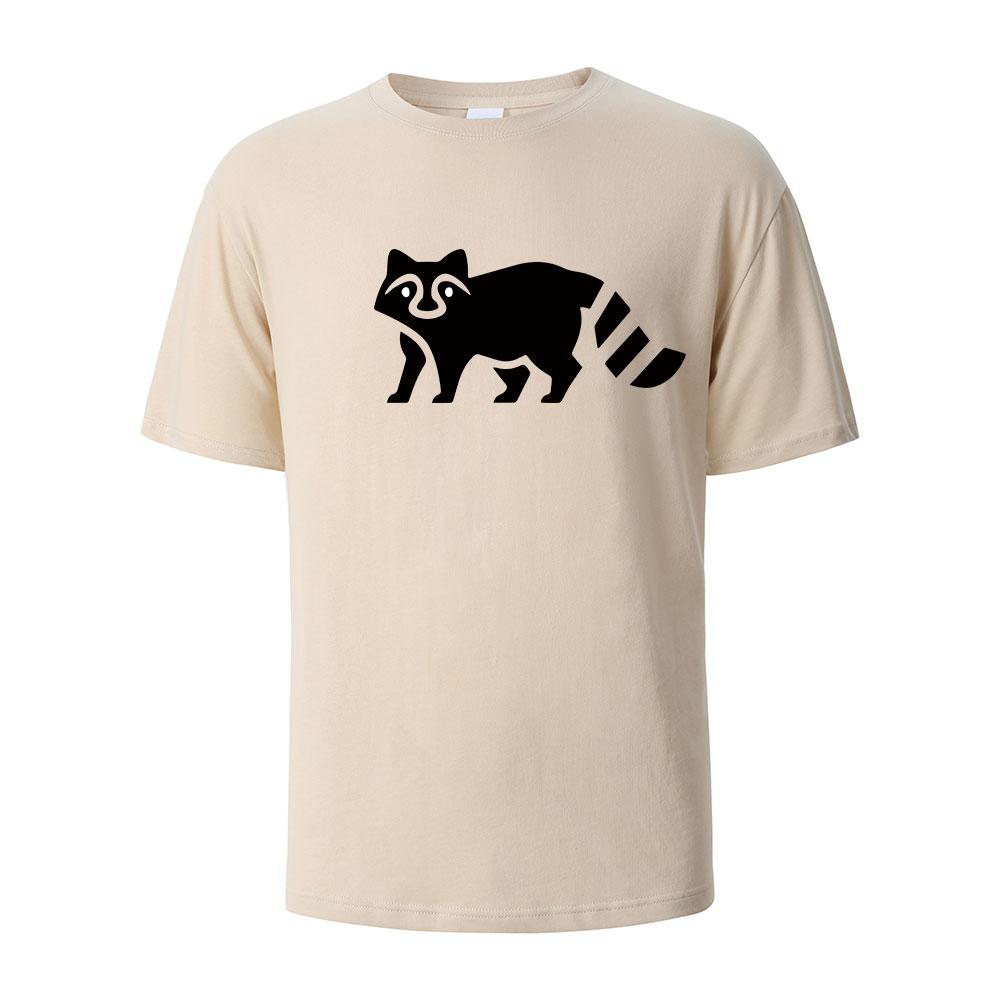 Little Raccoon Funny Printed Tshirts For Men 100Cotton Summer Breathable Comfortable Tops ShortSleeved Oneck Men Clothing
