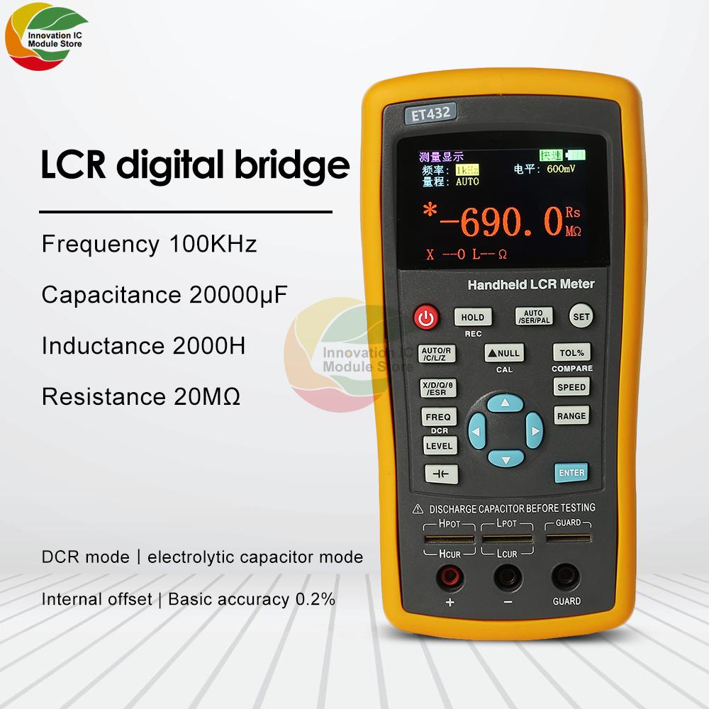 ET430 ET431 ET432 ET433 Multifunction Handheld LCR Digital Bridge Meter High Precision Capacitance Inductance Resistance Meter