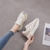 European Platform Fashion Dad Shoes Women's 2025 Spring New Silver Casual Sports Waffle Small Waist Forrest Gump Shoes