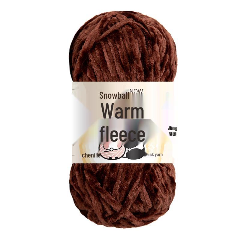 Jiate Snowball Chenille Yarn: Cozy, Thick, Fluffy Yarn for DIY Crochet, Gold Velvet Knit, Shoes, and Scarf Projects.