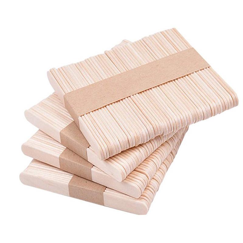 Birch Popsicle Sticks - 114 Pack, Disposable Ice Lolly Sticks for Handmade DIY, Logo Customizable