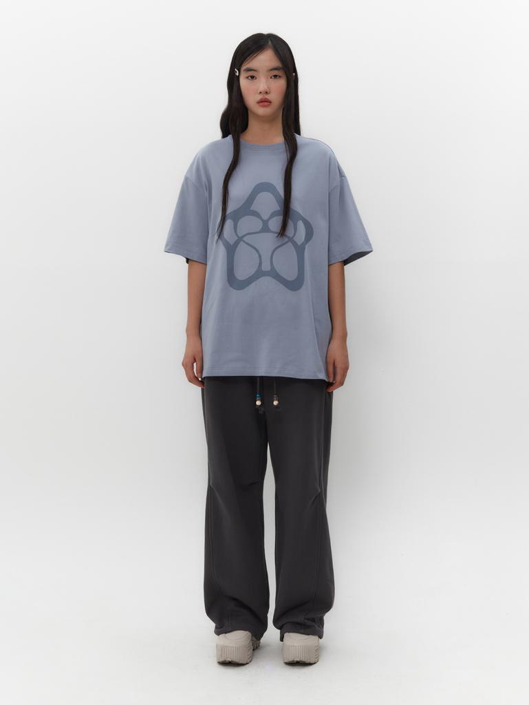 TUOMIO Star Graphic Oversized T-Shirt [Baby Blue]