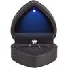 Heart Shaped Ring Gift Box with LED Light, Velvet Earrings Jewelry Case with Light, Jewellery Display Box