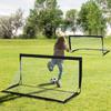 Set of 2 Football Goal Net 6 X 3 Ft Foldable Outdoor Sport Training Teens Adults Football with Carrying Bag Black