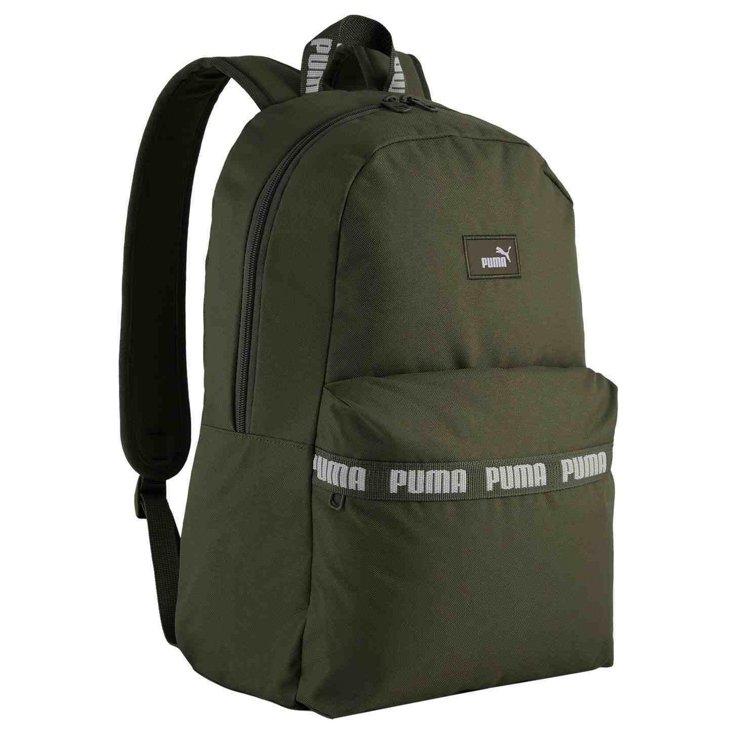 Puma Sports Trendy Fashion Fabric Backpack Unisex Backpack Olive 091170-06 Olive