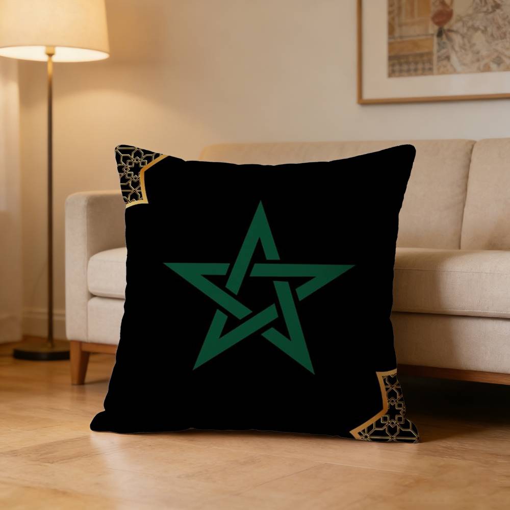 Popular MMorocco Flag Pillow Case Cushion Cover Throw Pillow Case For Car Sofa