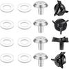 8Pcs Motorcycle Helmet Visor Screws with Rubber Washers, Corrosion Resistant Replacement Hardware Kit, for Dirt Bike & Helmet Visor Fixing, Essential