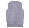 HONOR GOLF Men's V-Neck Knit Golf Vest, 100% Cotton, Solid Color, Warm, Thick, Cold Protection, Spring, Size 2XL, Gray