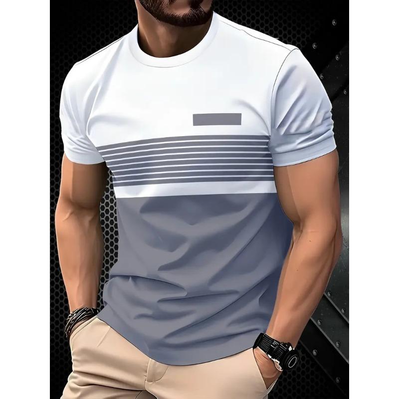 Men's 3D Printed T-Shirt Breathable Quick Drying Sports Top Short Sleeve O-Neck Pullover Casual Top