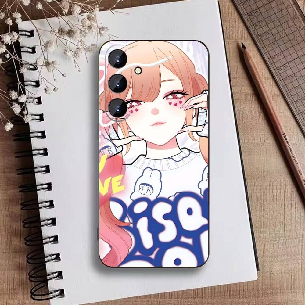 R-Darling Marin Kitagawa Colorful Silver Phone Case For Samsung Galaxy A73,21,22,32,71,53,52,51,80,5G Soft Black Cover