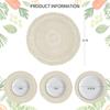 11.8 Inch Placemats,Round Braided Placemats Set of 4,Non Slip Washable Heat Resistant Cotton Polyester Circle Place Mats for Kitchen Dinner Party