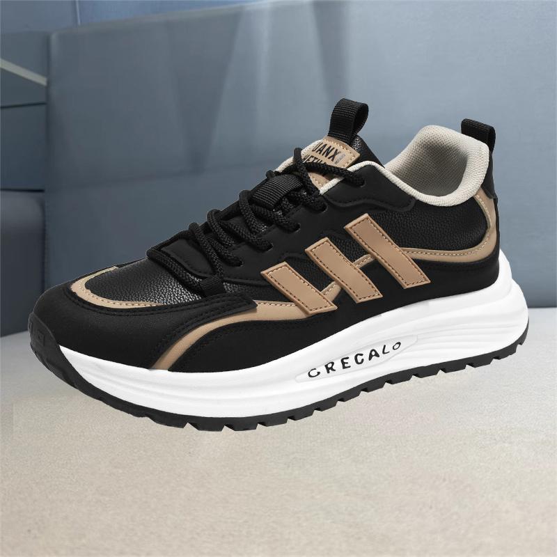 

Нова Мода Чоловічі Чотири Сезони Зручне Взуття на Товстій Підошві Студенти Хлопчики Трендові Кросівки для Бігу на М якій Підошві Дихаючі Повсякденні 44 білий/чорний