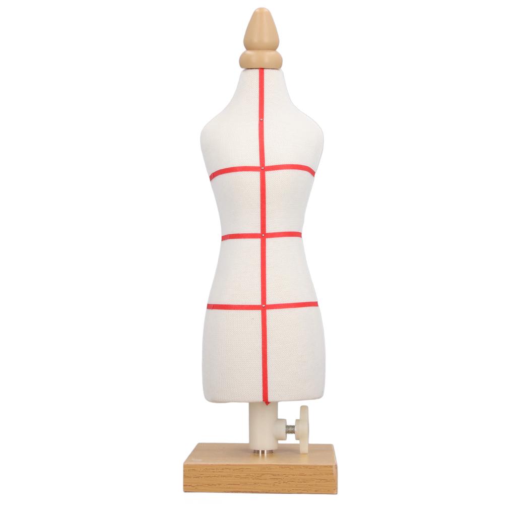 Dukkekropp 12,2 tommer Lerret Klær Søm Mannequin Bordplate Utstilling Klesstativ med