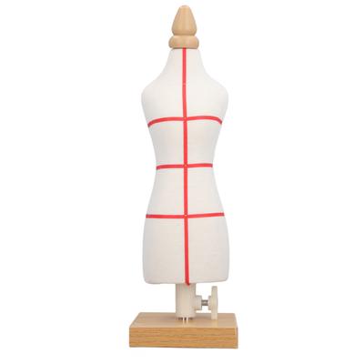 Doll Dress Form 12.2 Inch Canvas Clothes Sewing Mannequin Table Top Display Clothing Stand with