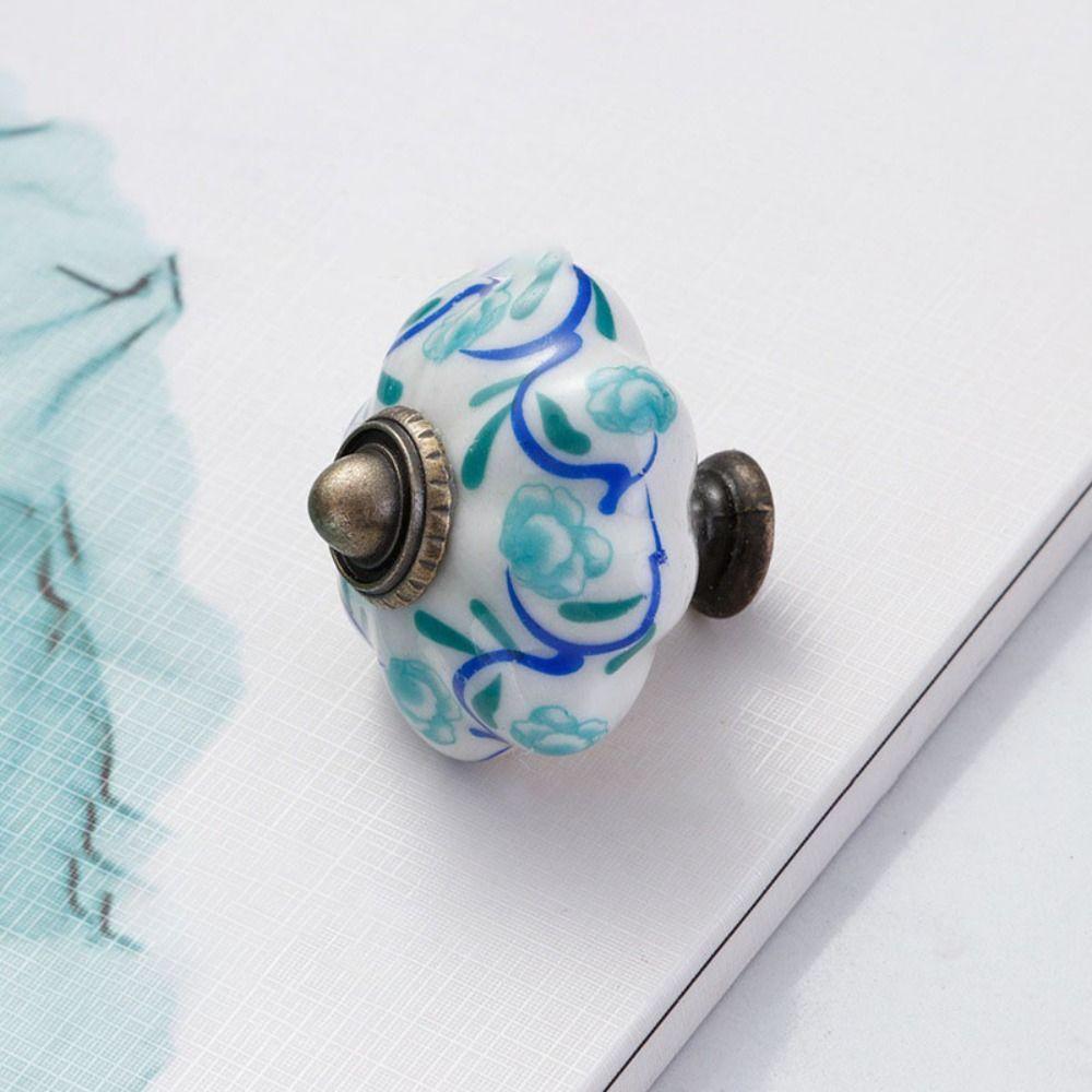 Single Hole Pumpkin Handle Multiple Colors Furniture Knob Durable Vintage Door Handle  Drawer