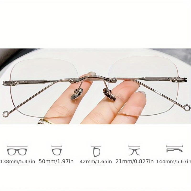 1 Pair of Full-Rim Oval Glasses Minimalist Decor Style Metal Hinges - Ideal for Everyday Wear and Street Pography