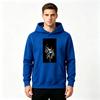 Men's Skeleton Lightning Print Long Sleeve Pullover Hoodie Casual Streetwear Hooded Sweatshirt