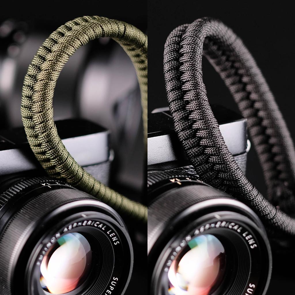 Camera Wrist Strap Paracord Camera Hand Strap Wrist Lanyard for DSLR or Mirrorless Medium [Qiang Ni] - High-End Cameras, Black,