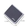 Men's Canvas & Leather Bi-Fold Wallet with Anti-Demagnetization Card Holder