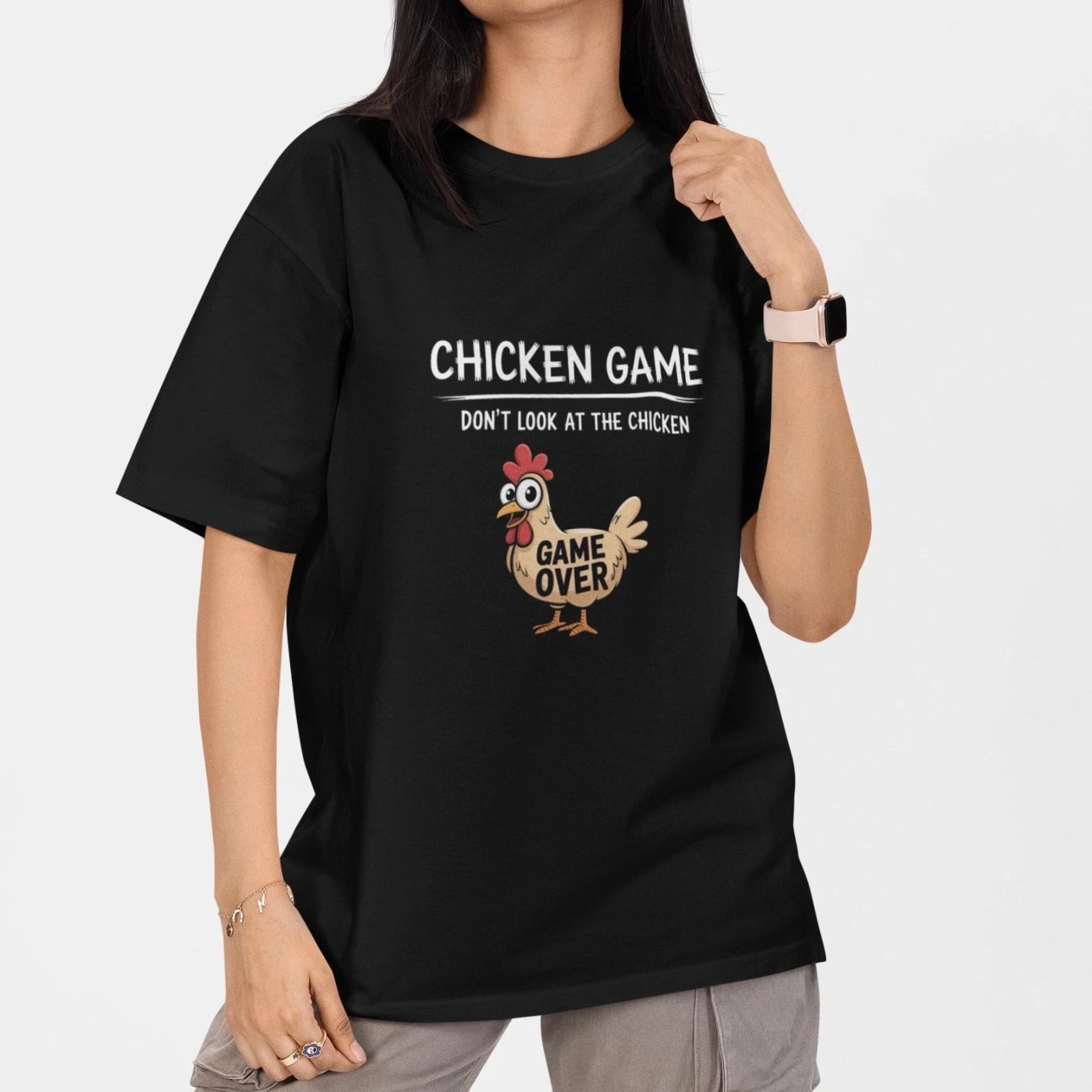 Funny Chicken Game T Shirt Game Over Chicken Humor Tee Animal Shirt Unisex XS